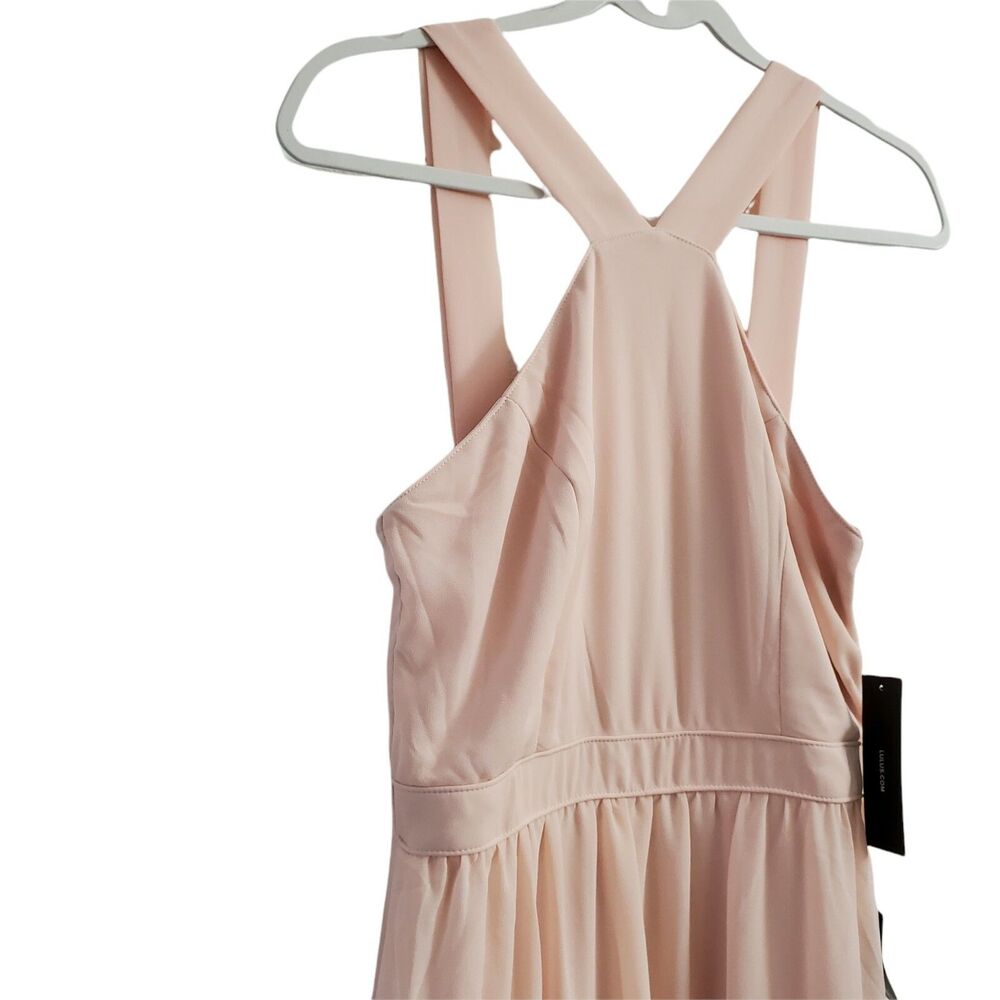 Lulu's Pink Halter Maxi Dress for Weddings - Picture 7 of 13